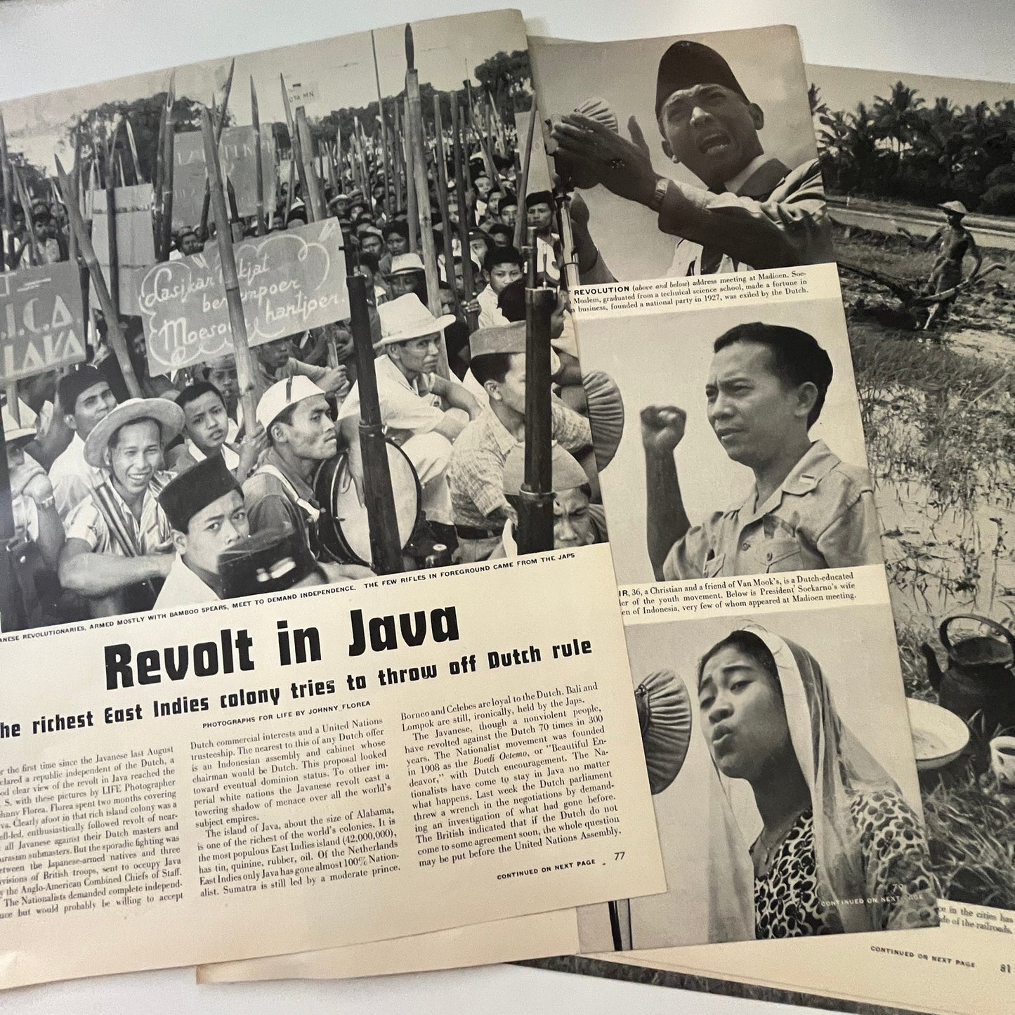 Revolt in Java Johnny Florea 5 Pages 1940s WWII Era Article V29-5