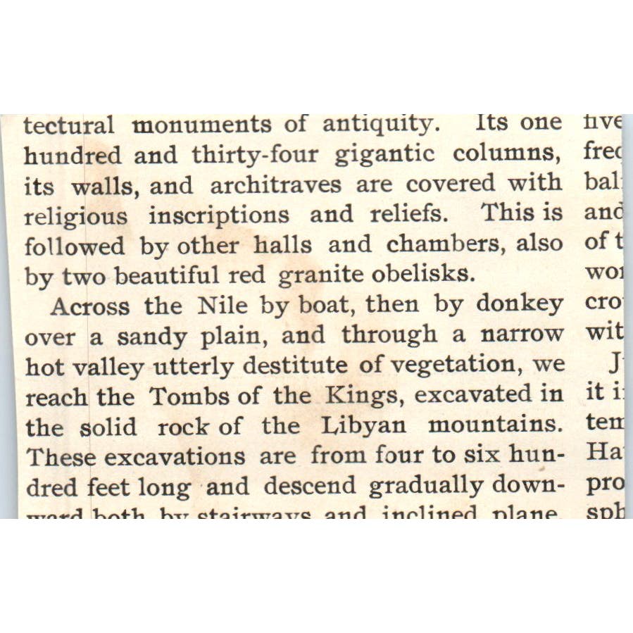 The Memnon Statues c1890 Victorian Print AE8-CH10