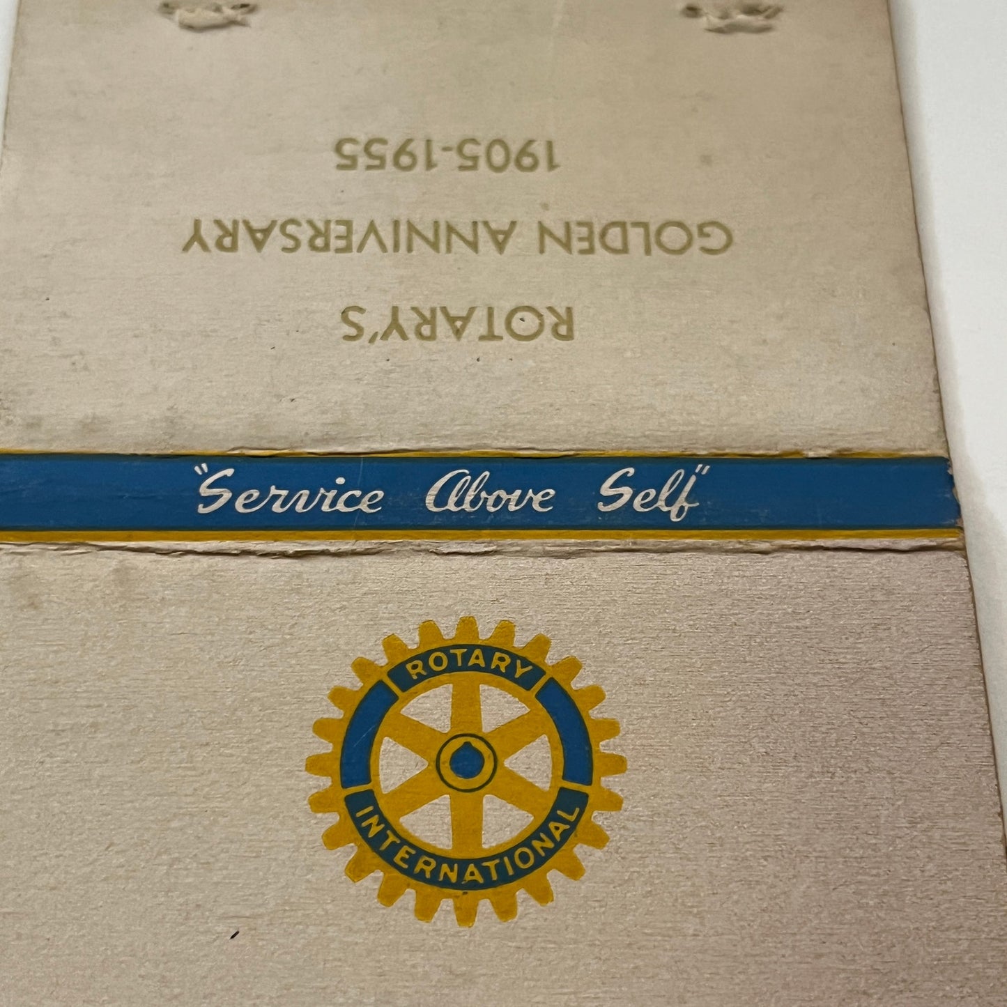 1955 Rotary Club Golden Anniversary Vintage Matchbook Cover TB6-MB1-14