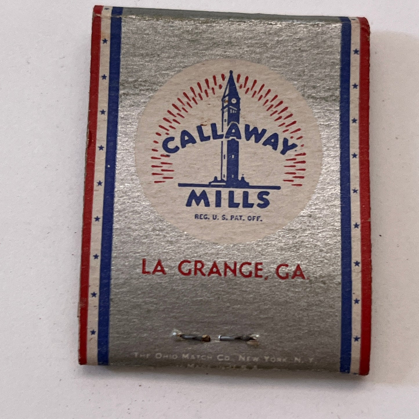 Callaway Mills La Grange GA Vintage Matchbook Cover TB8-MB3-7