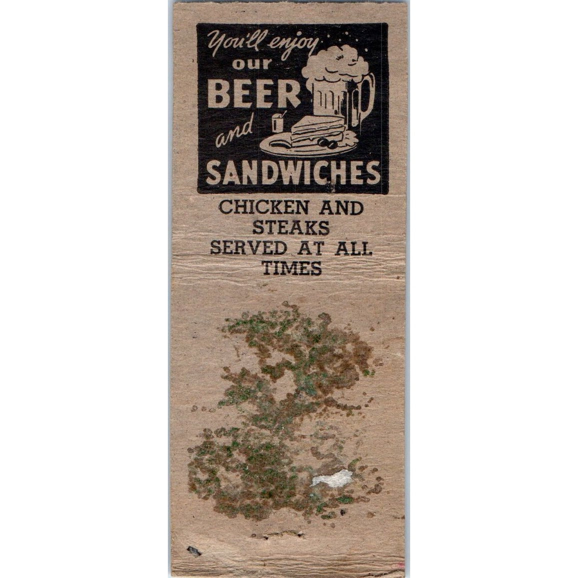 Northern Lights Tavern Max Dobschuetz Phillips WI Vintage Matchbook Cover SD4-Y9