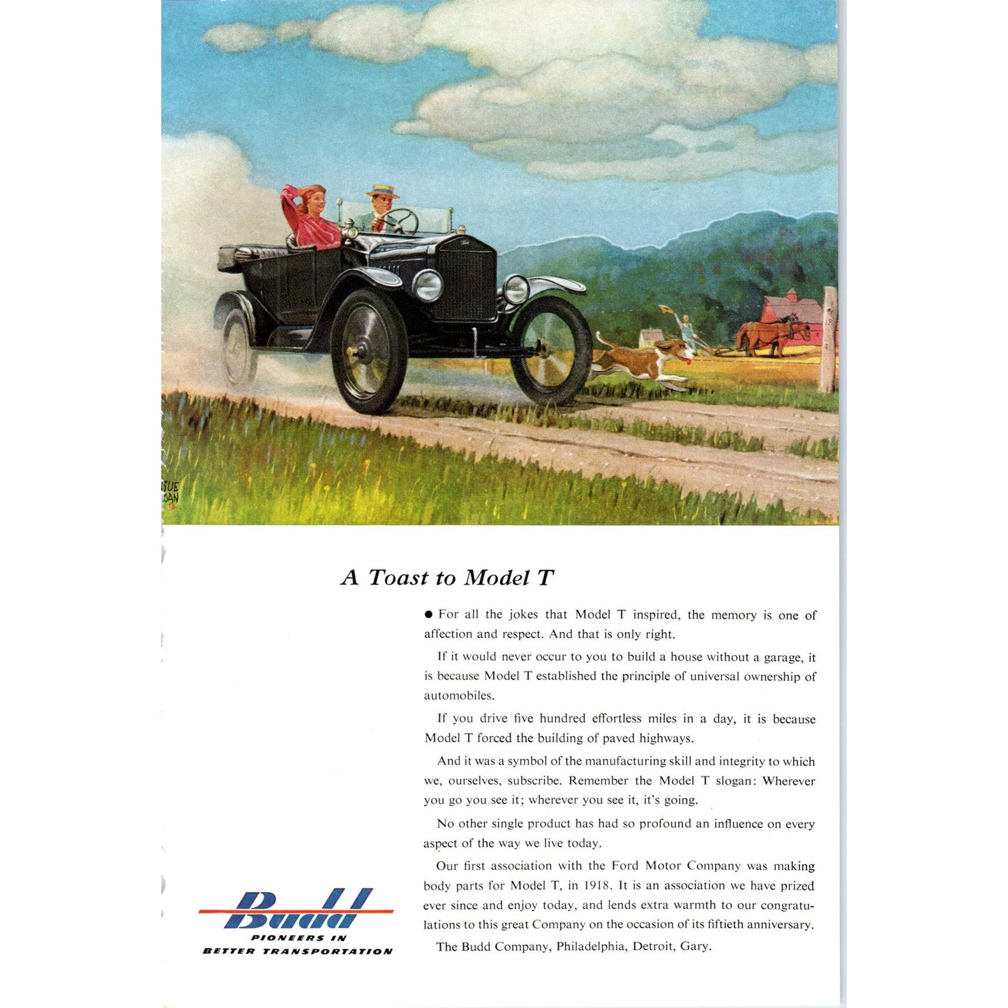 The Budd Company Ford Model T Parts Automobile Car - Vintage Magazine Ad D20