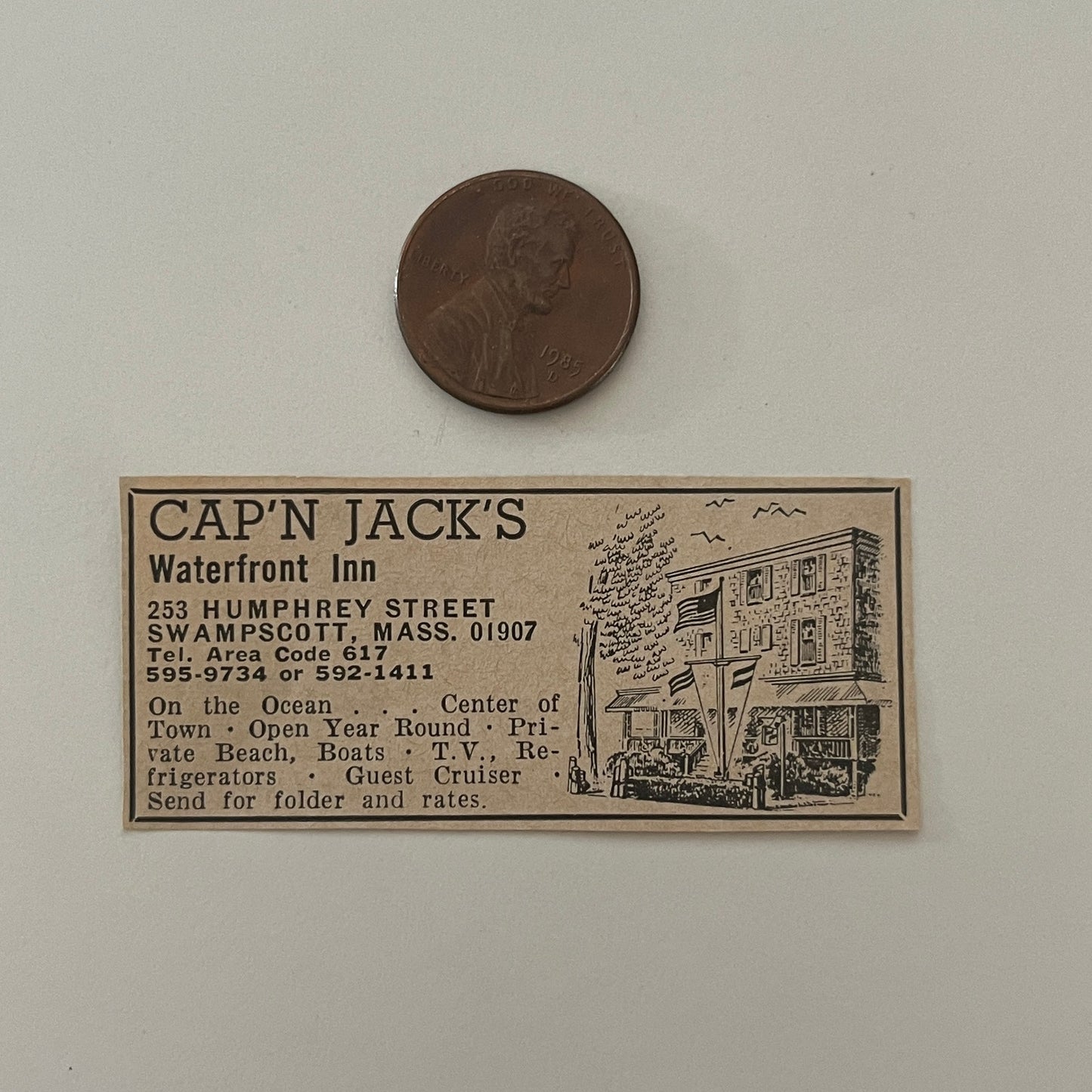 Cap'n Jacks Waterfront Inn Humphrey St Swampscott MA 1971 Magazine Ad SAG4-S18