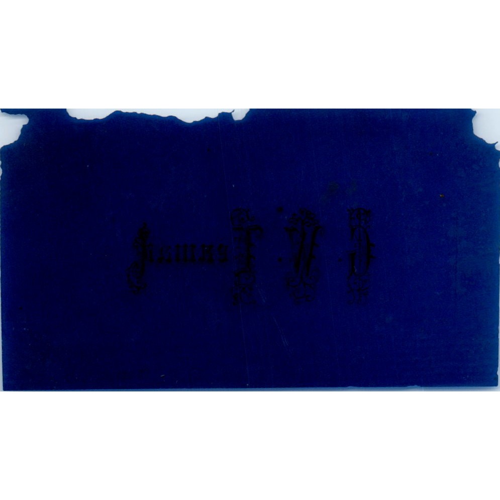 Antique Blue Celluloid Calling Card - G.W. Leaman Pennsylvania D21
