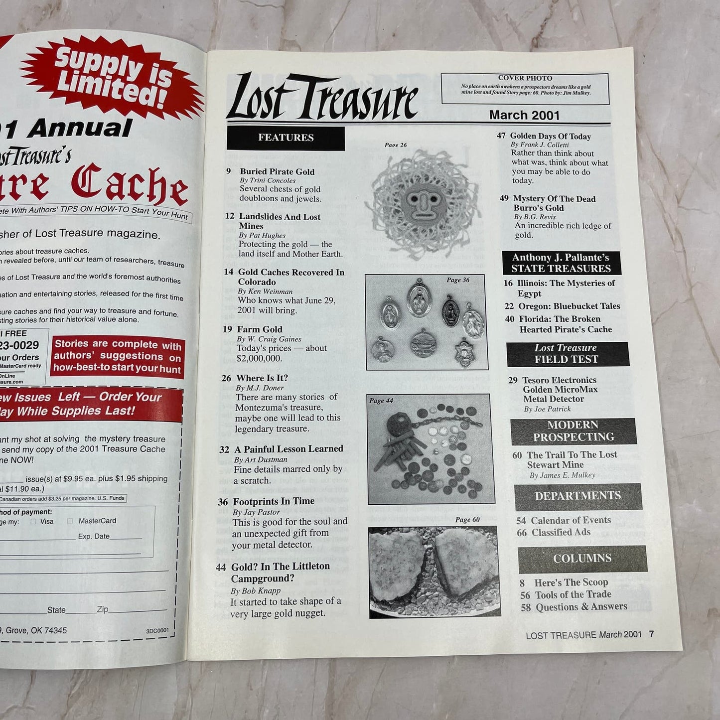 2001 March - Lost Treasure Magazine - Treasure Hunting Gold Prospecting M14