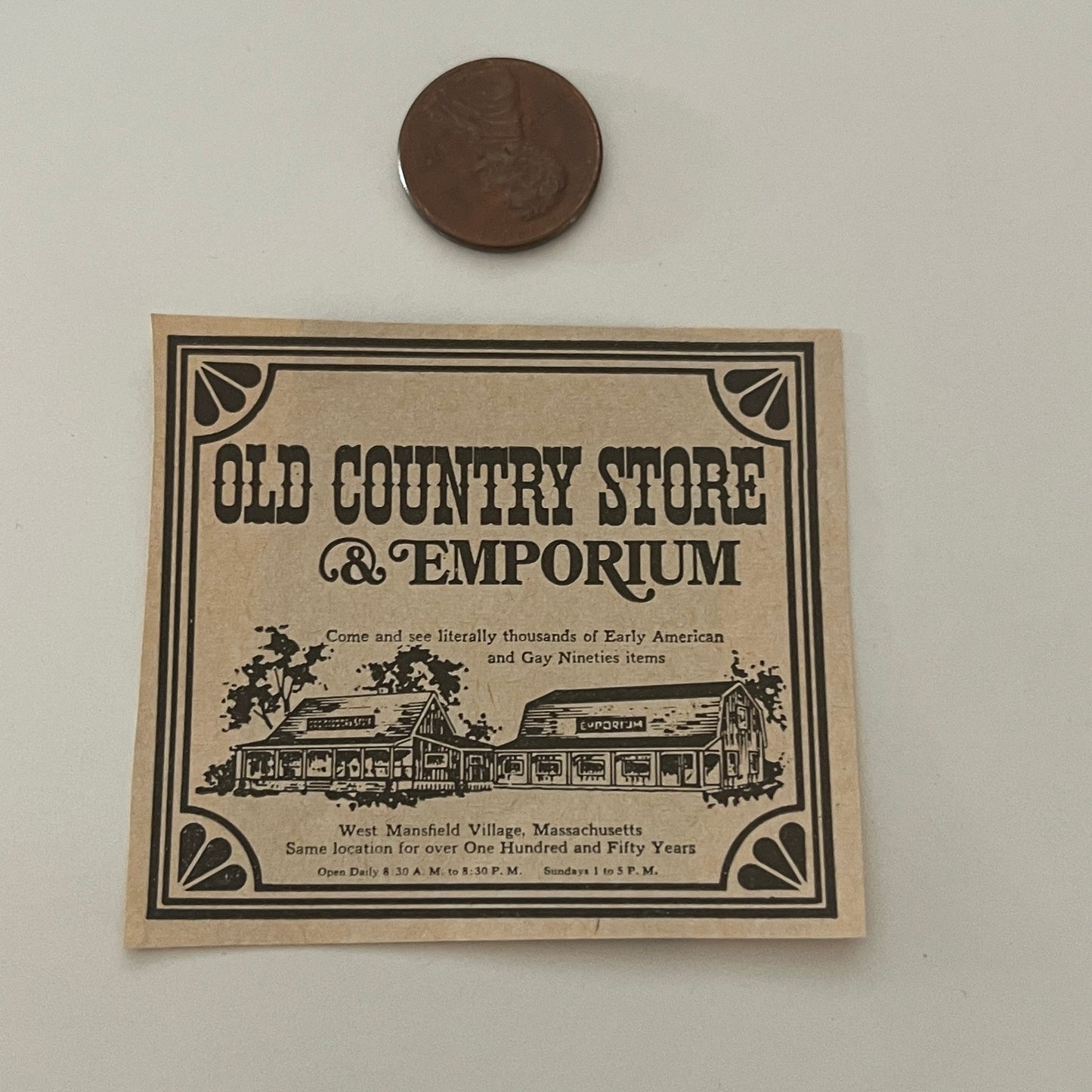Old Country Store & Emporium West Mansfield Village MA 1971 Magazine Ad SAG4-S14