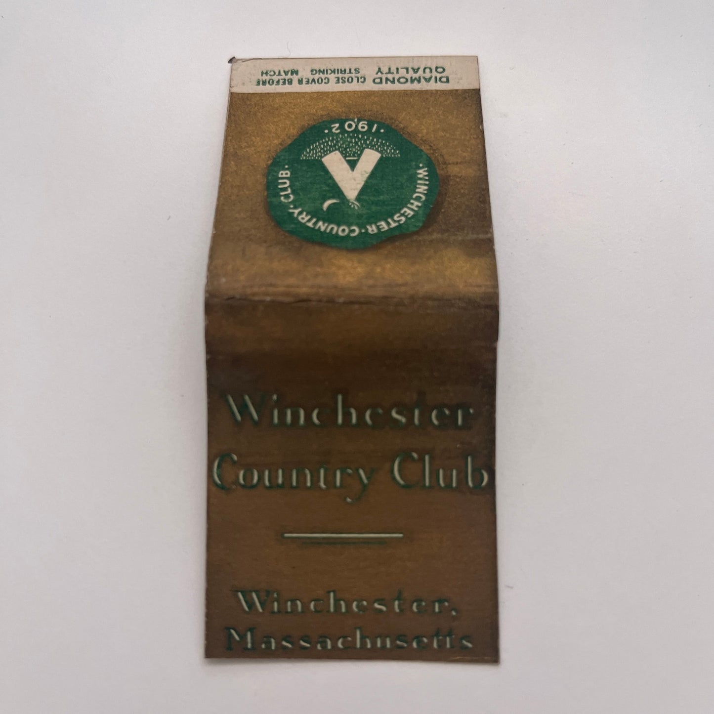 Winchester Country Club Winchester MA Vintage Matchbook Cover TB8-MB-3