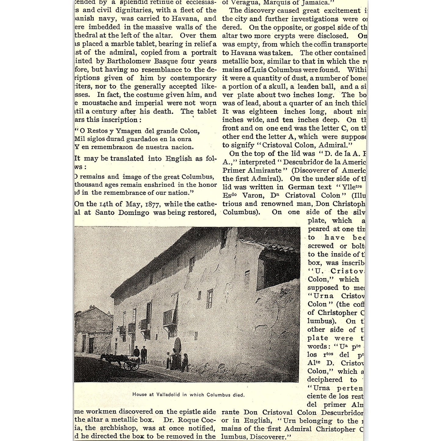 The Death of Columbus by F Ortego 1892 Art Print AG2-8