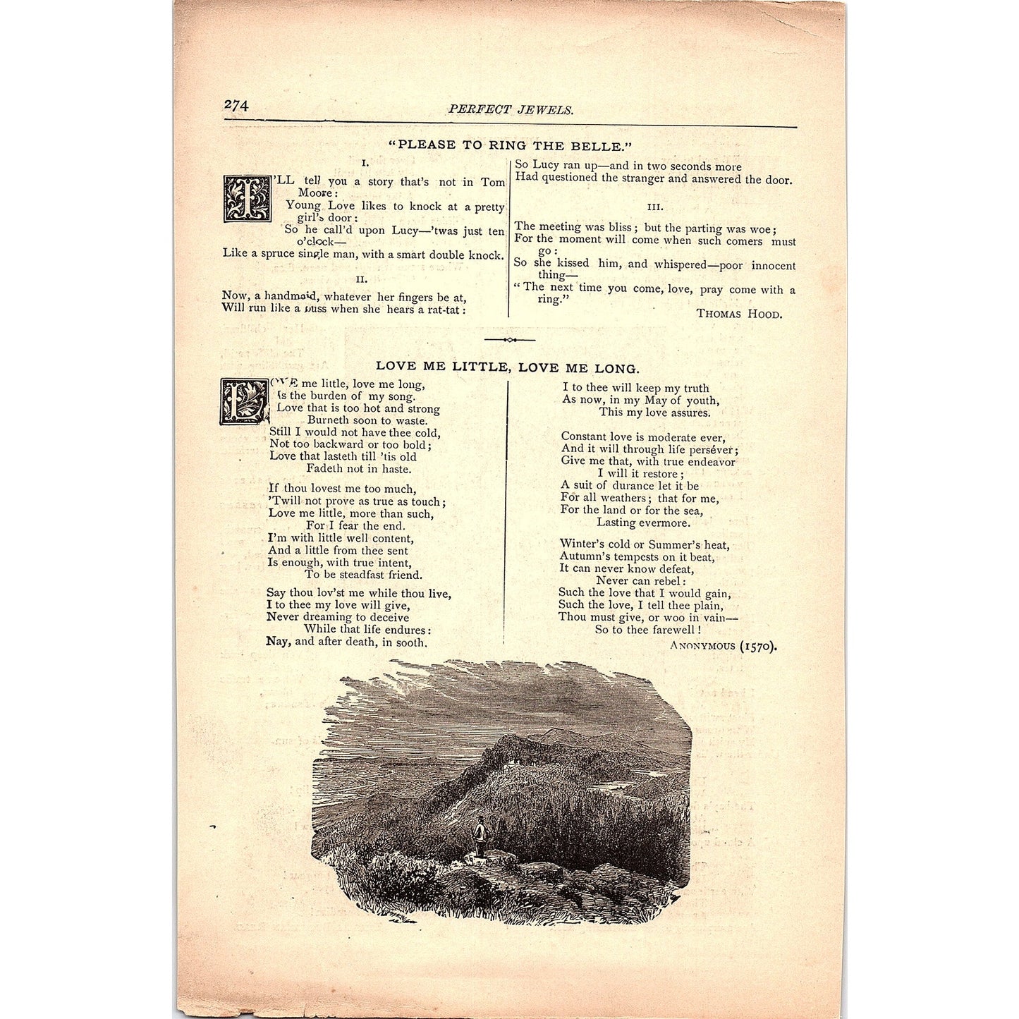 Drifting - Thomas Buchanan Read, Please Ring the Belle - Hood 1884 Poem TA5-CJ-5