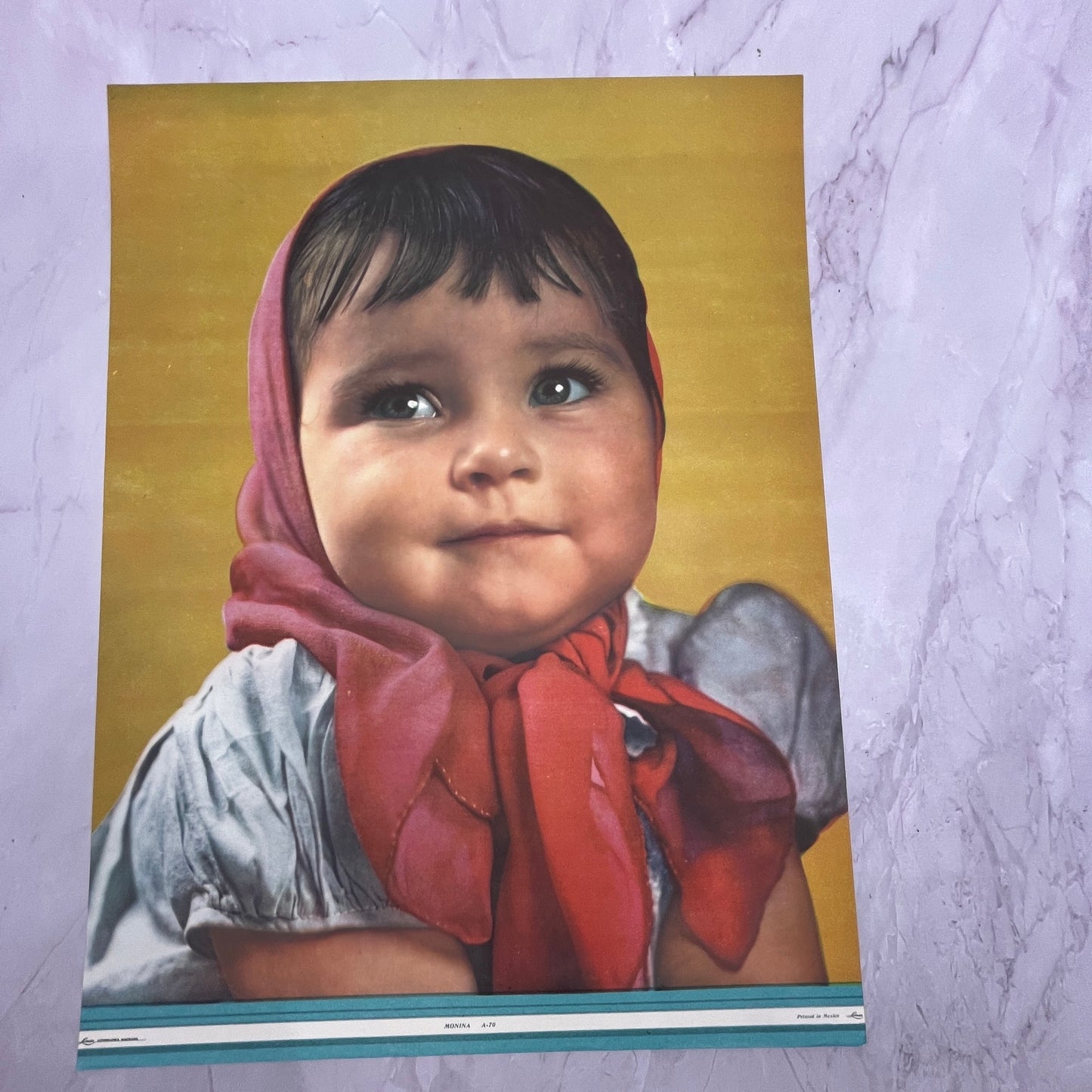 Monina Little Girl - Retro Mexican Art 11.5x14.5" Art Print V22