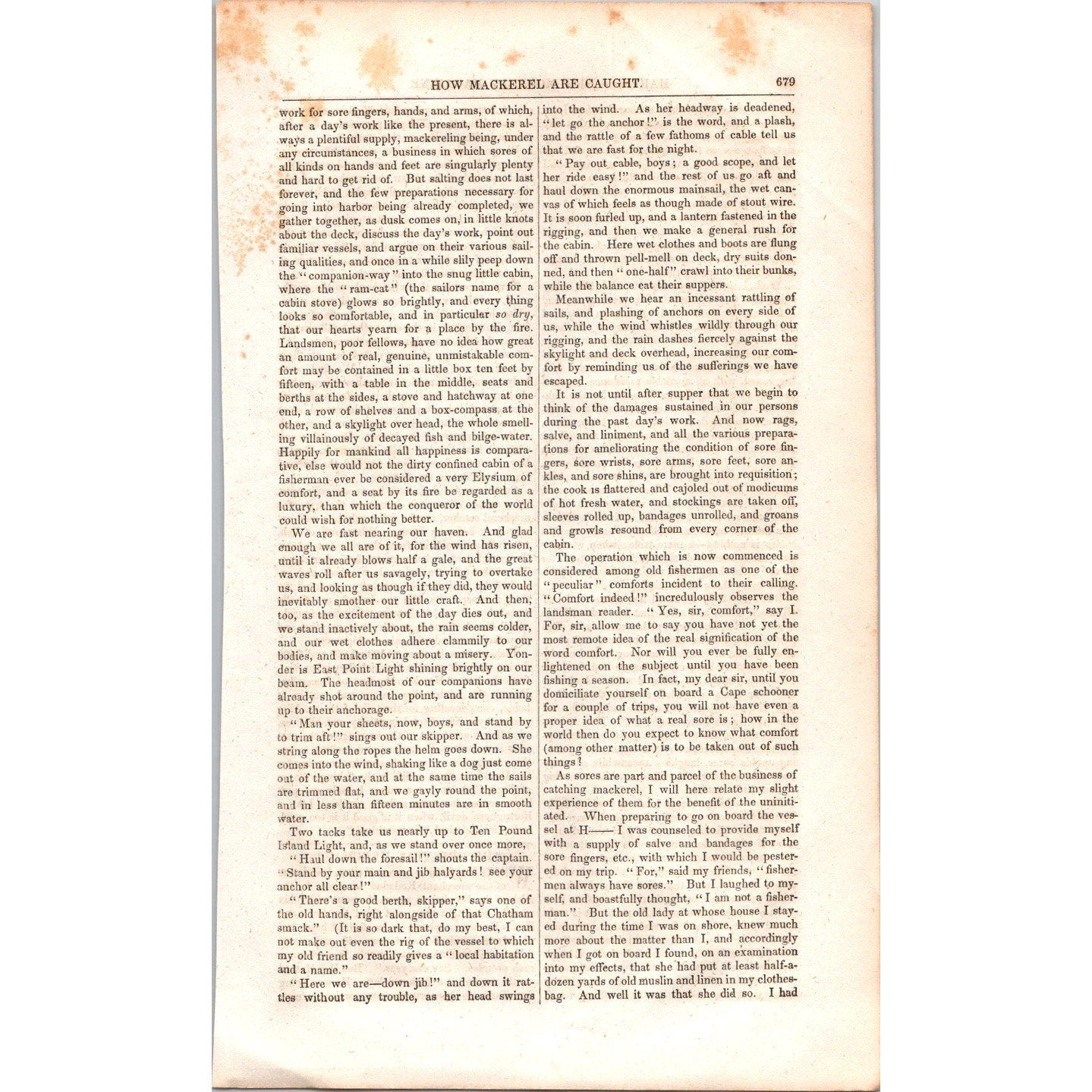 How Mackerel are Caught - Fishing - 4 Pages 1854 Article I19