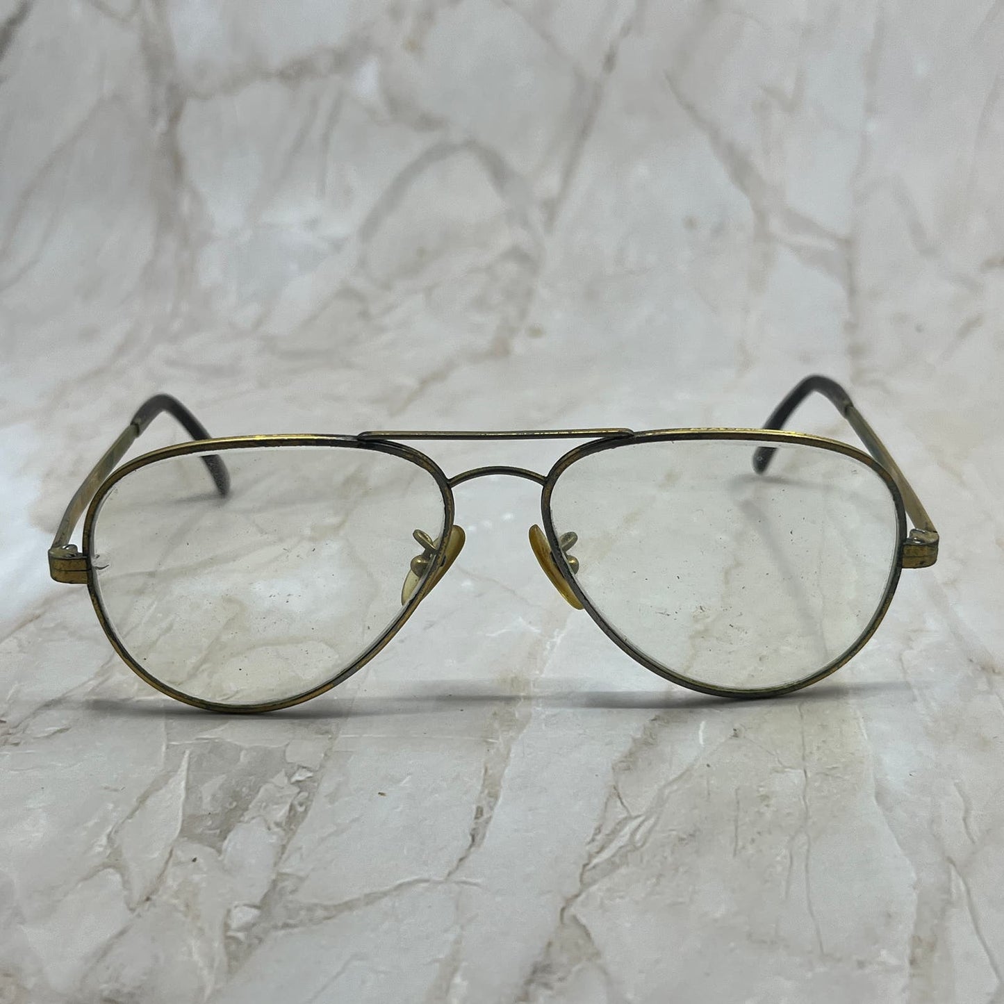 Retro Men’s Cottet Pilot Brass Tone Aviator Sunglasses Eyeglasses Frame TD7-G4-8