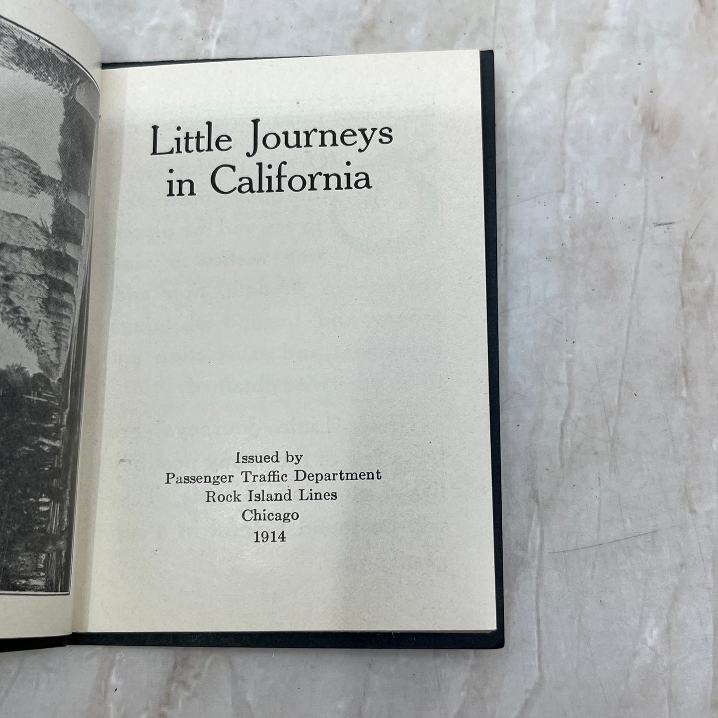1914 Rock Island Lines Miniature Book Little Journeys in California TI8-S6