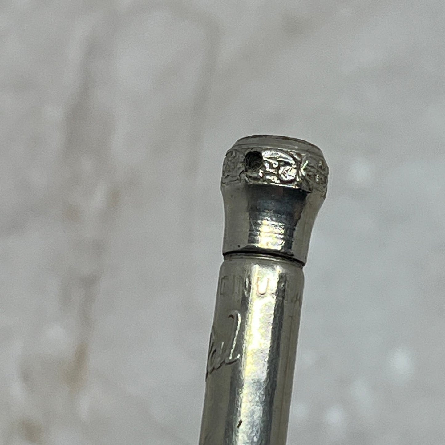 PAL Silver-tone Engraved Metal Vintage Advertising Mechanical Pencil SB3-P1