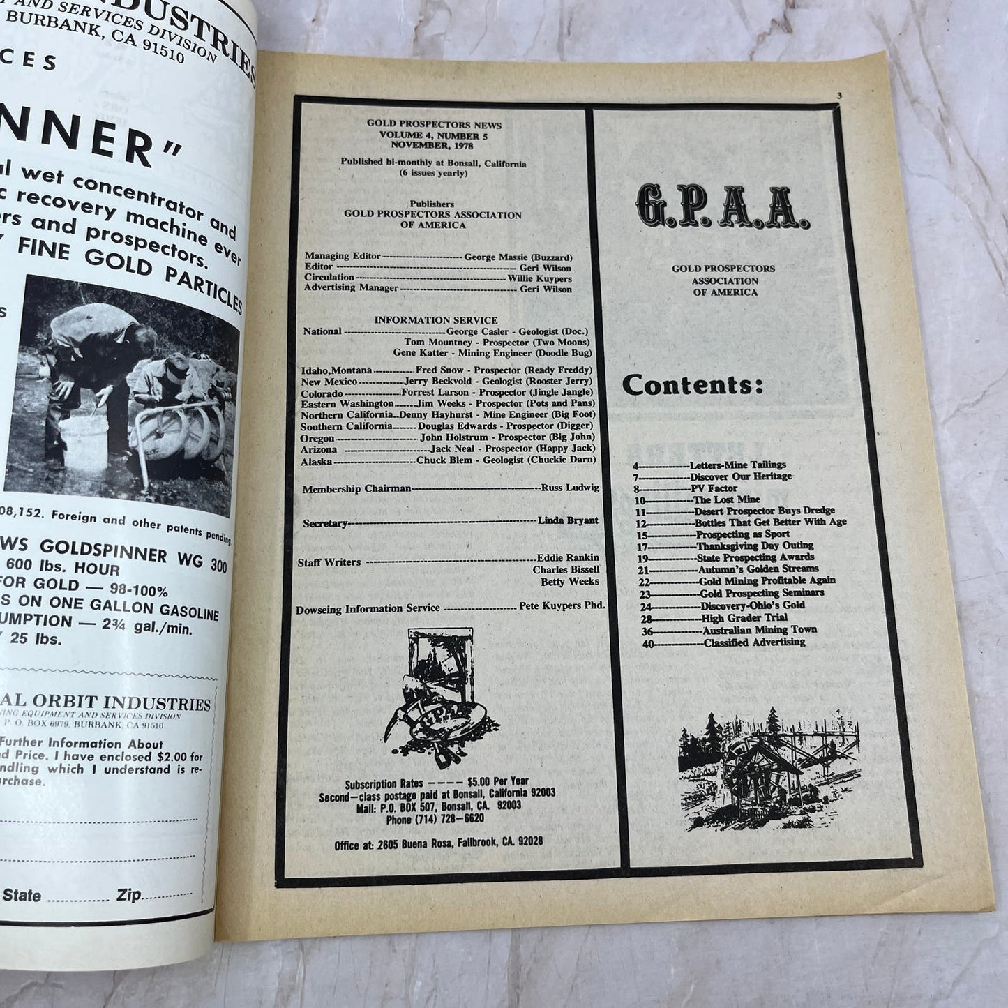 1978 Nov - Gold Prospecting News Magazine - Treasure Hunting Prospecting M11