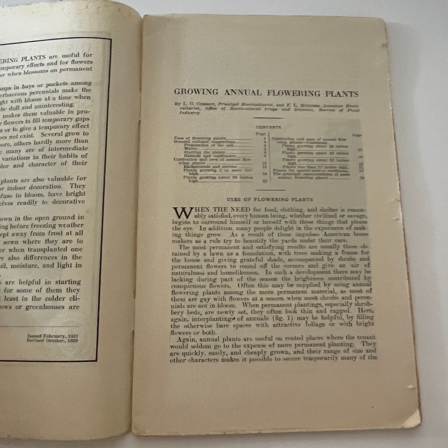 Growing Annual Flowering Plants 1929 USDA Farm Bulletin Booklet TK2-XB4