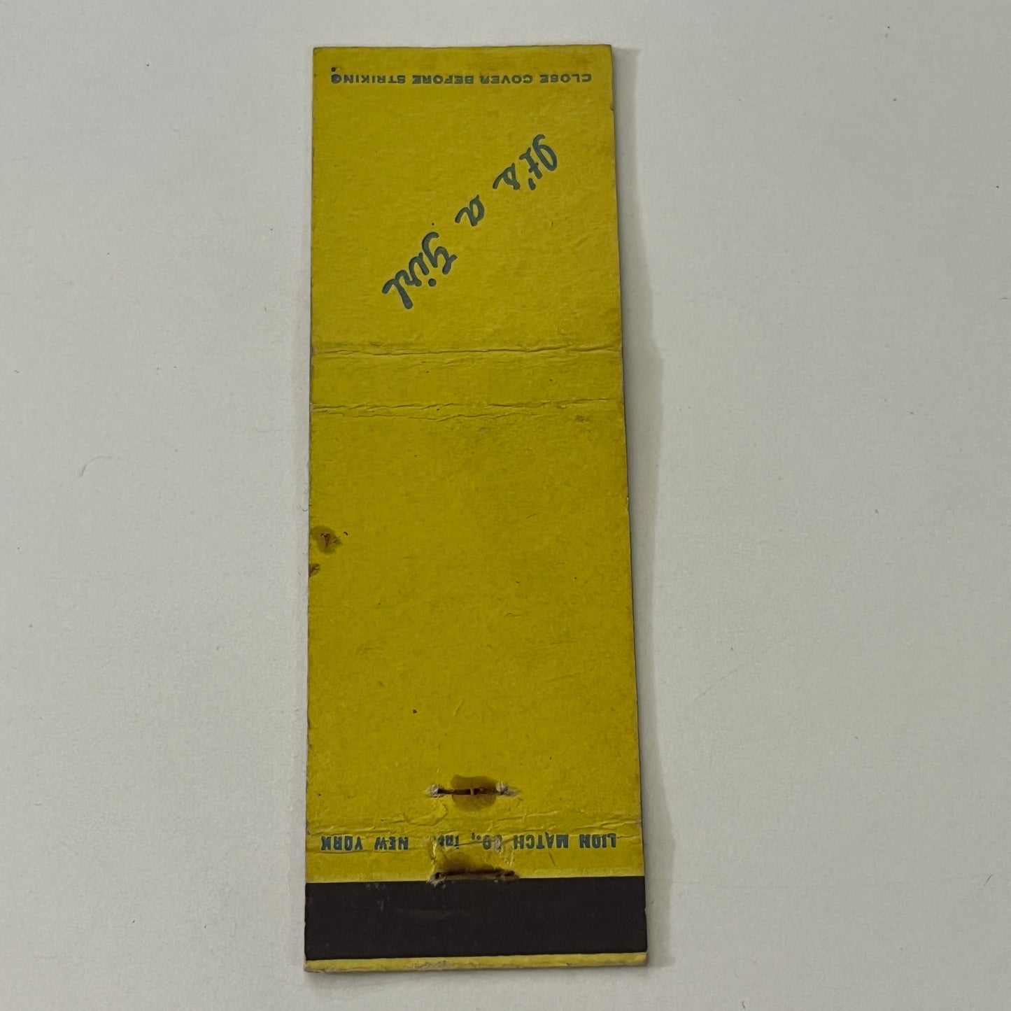 Peacock Ambulance Service Kokomo IN It's a Girl Vintage Matchbook Cover MB8-6