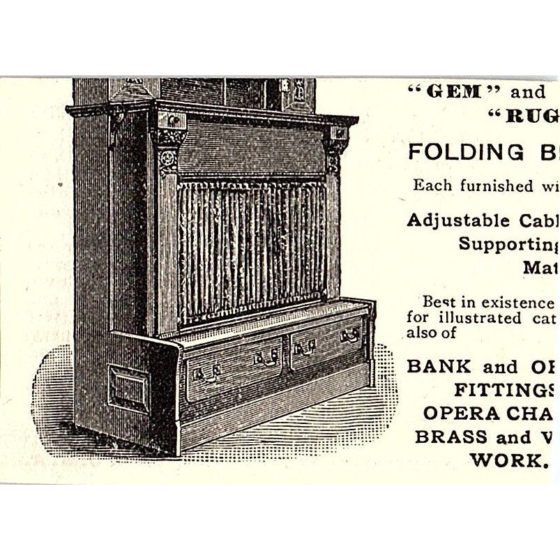 Hartman's Patent Inside Sliding Window Blinds Wooster OH 1892 Ad AG2-S27
