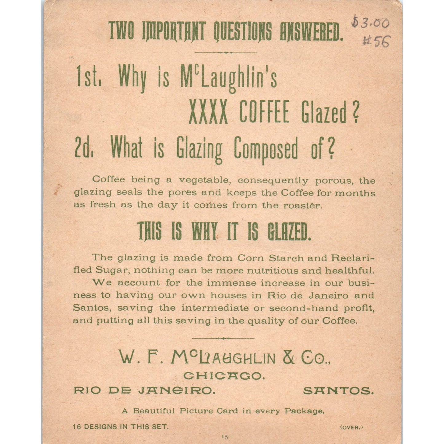 1880s Sinhalese Buddhist and Hindu Priest McLaughlin's Coffee Trade Card AE9-LT