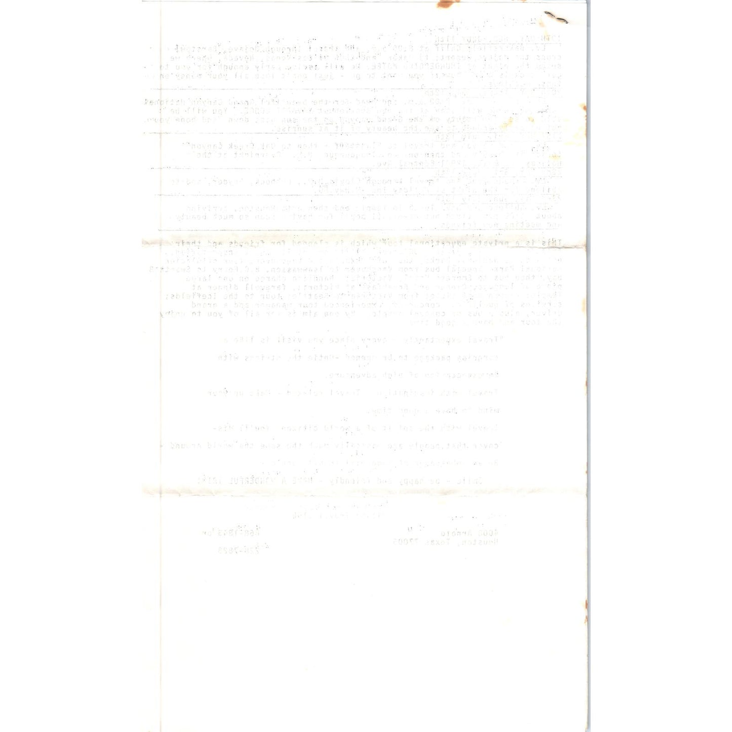 1973 Wilson Travel Club's Pacific Northwest Tour Travel Itinerary AE8