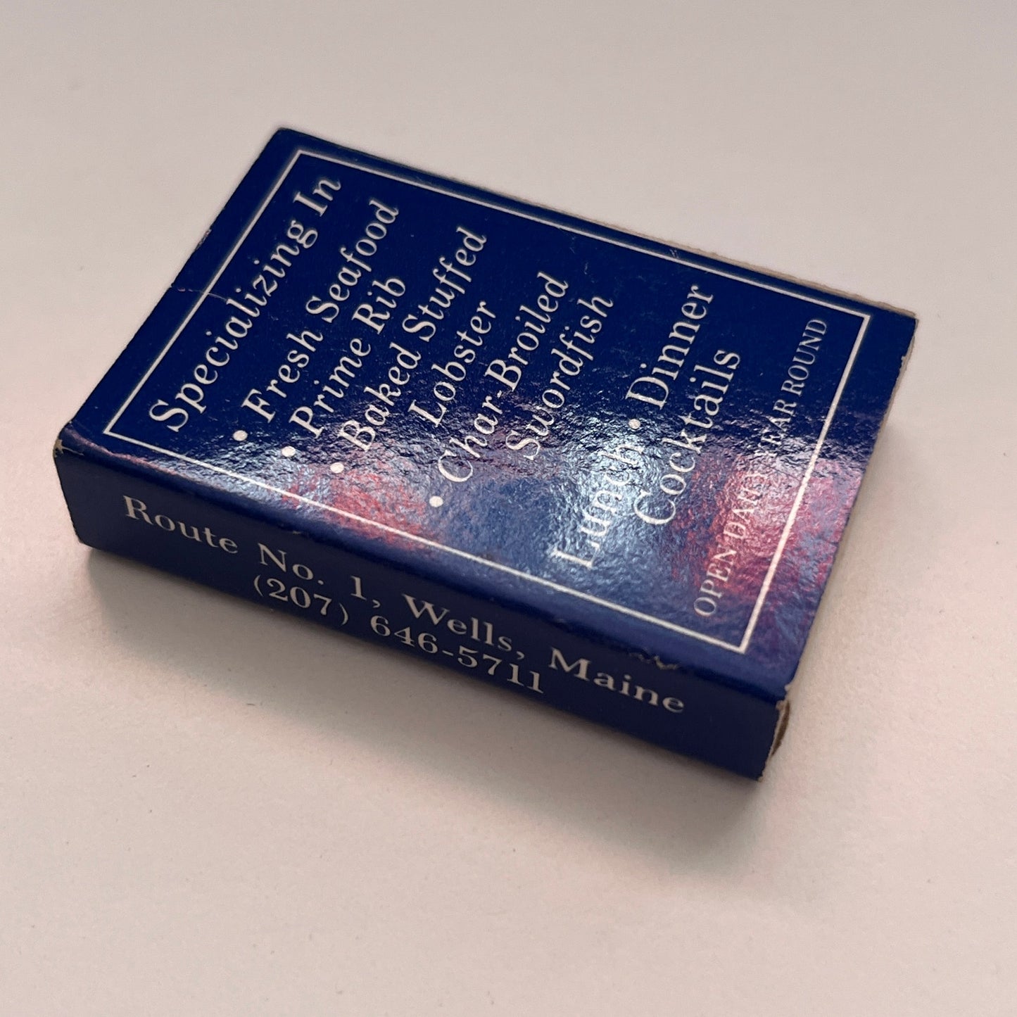 Litchfields Seafood Restaurant Wells Maine Vintage Matchbook TB6-MB3