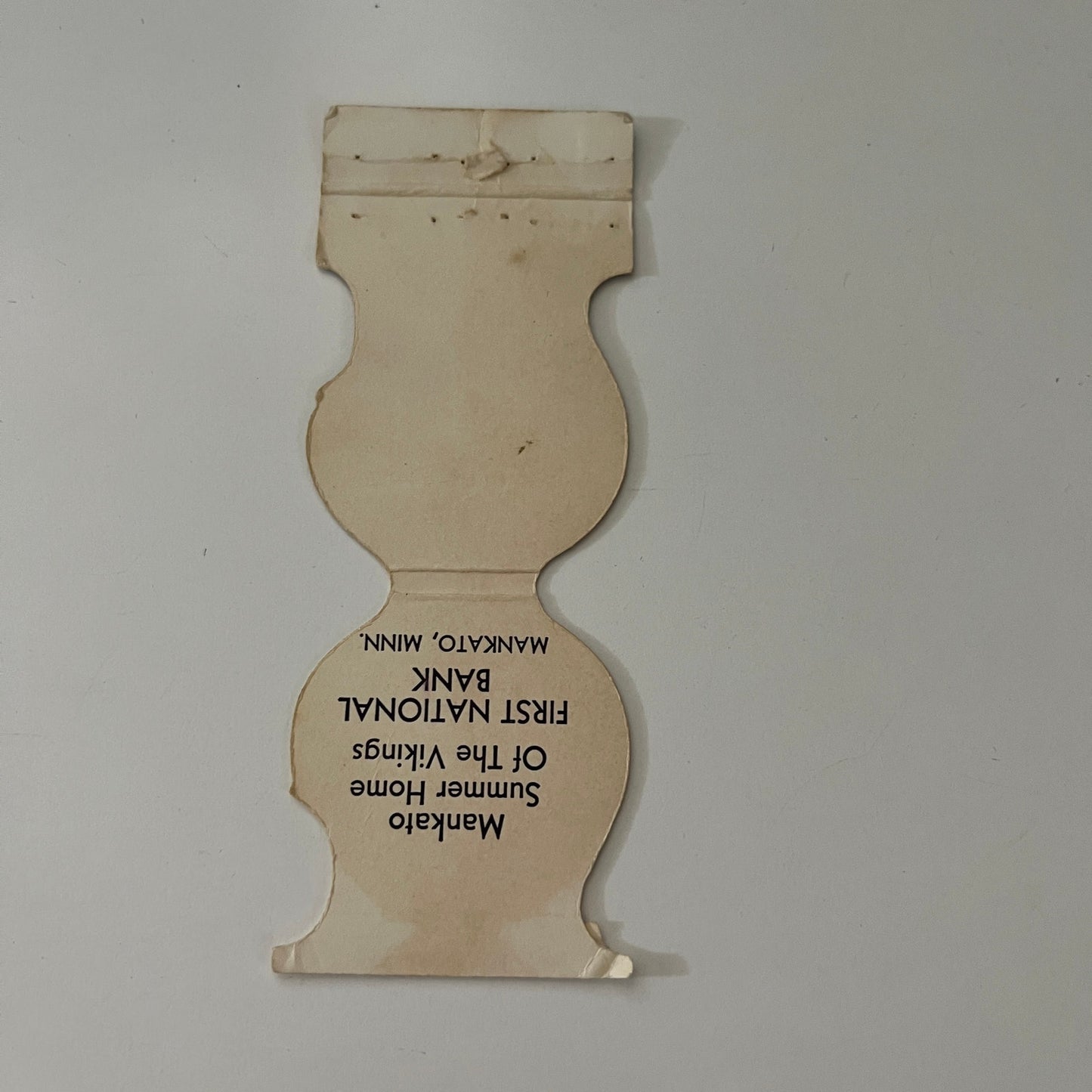 Minnesota Vikings NFL First National Bank Mankato Vintage Matchbook Cover SC4-R8