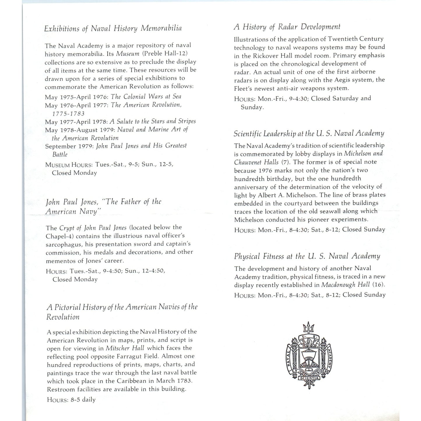 1776 Of Special Interest During the Bicentennial Brochure TF4-BC