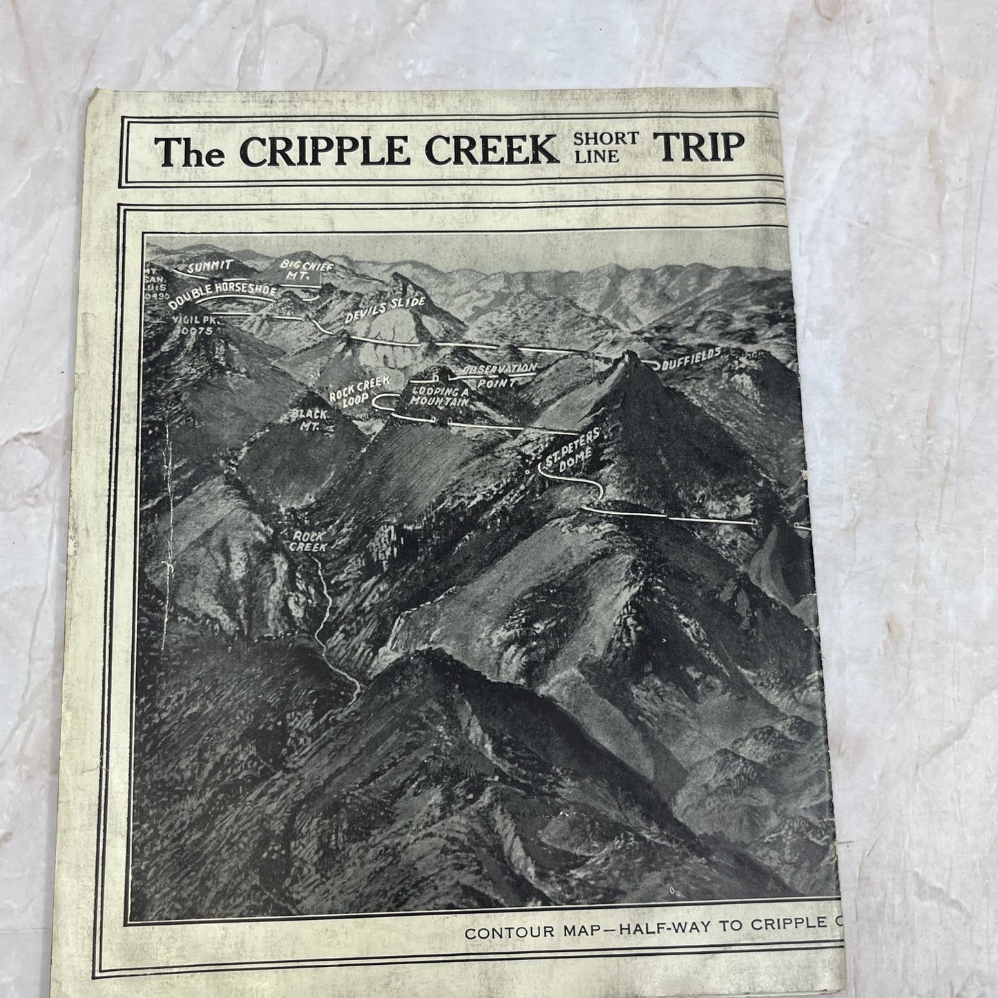 c1915 The Cripple Creek Short Line Railroad Sightseeing Trip Brochure TI8-S6
