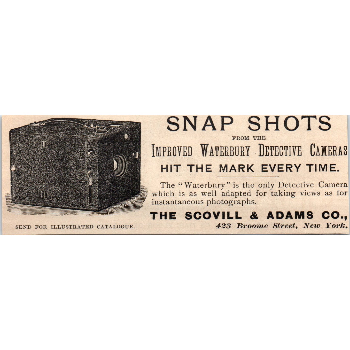 E & H Anthony & Co Amateur Photo Outfits New York 1892 Magazine Ad AB6-SM1