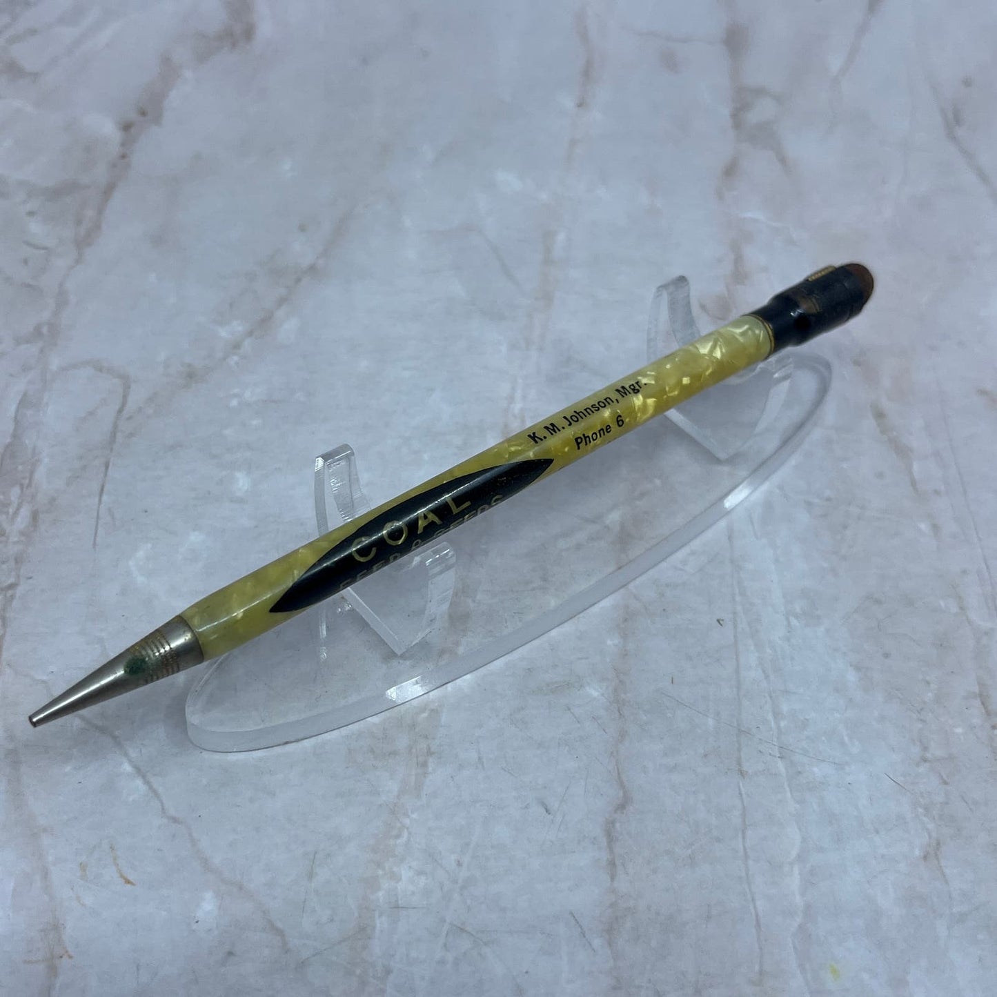 Coal Feeds Seeds K.M. Johnson Elmore MN Advertising Mechanical Pencil SB3-P3