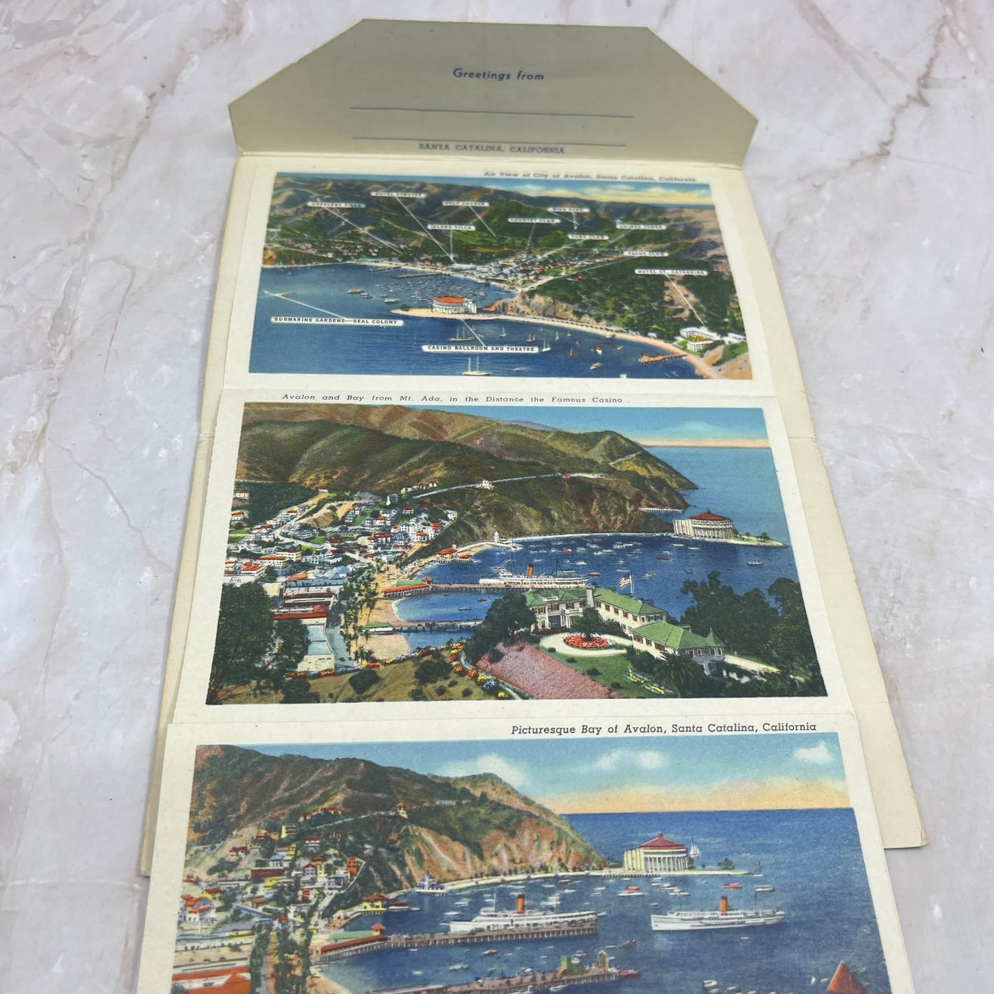 Santa Catalina California Vintage Souvenir Folder Book Views TI8-S2