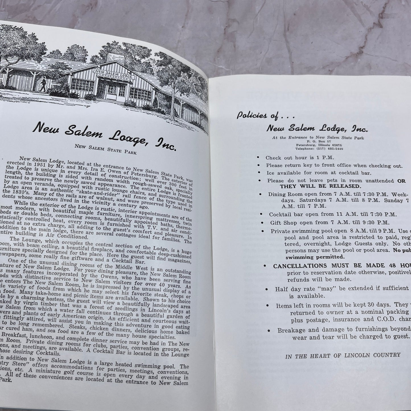 1975 Guide to New Salem Village Travel Guide Booklet L4-2