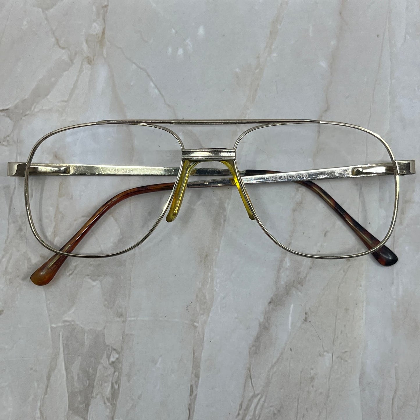 Retro Men’s PT55 Capri Gold Tone Aviator Sunglasses Eyeglasses Frames TD7-G4-4