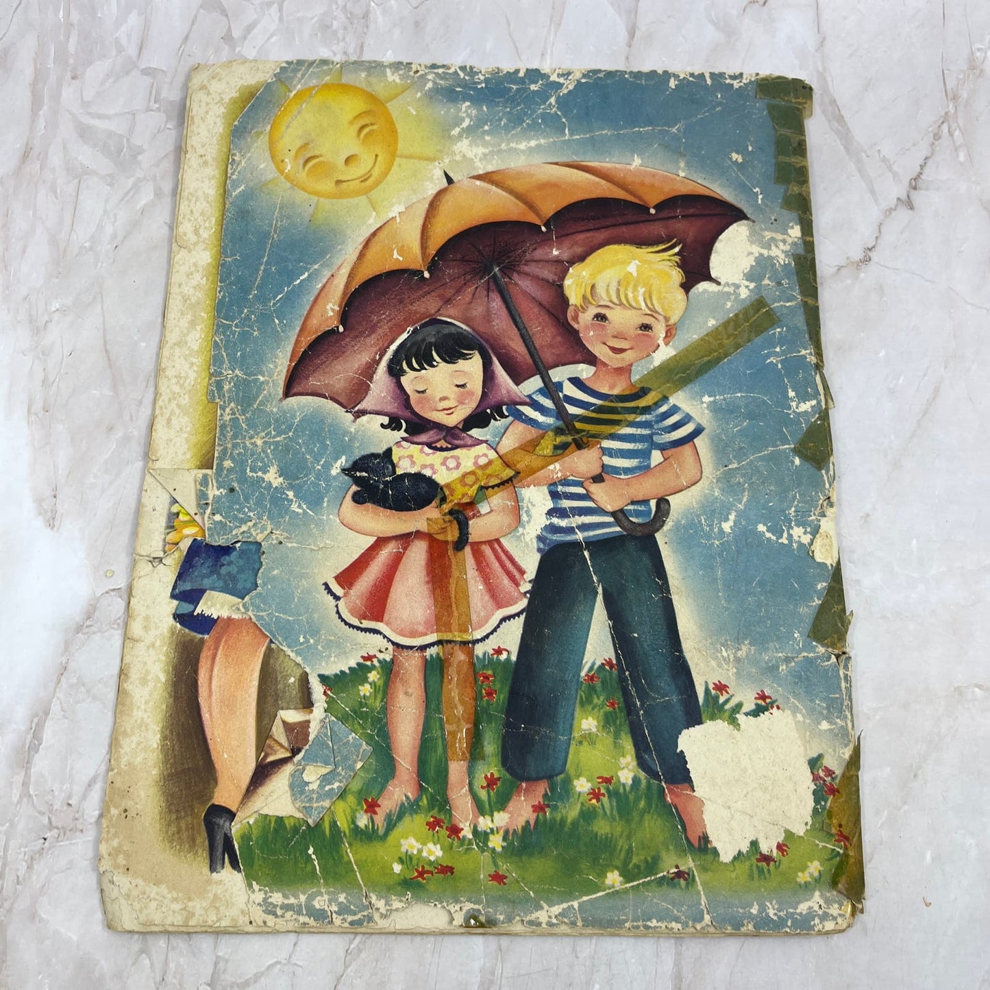 1946 Nursery Rhymes Children's Book Whitman Great Color Illustrations FL6-2