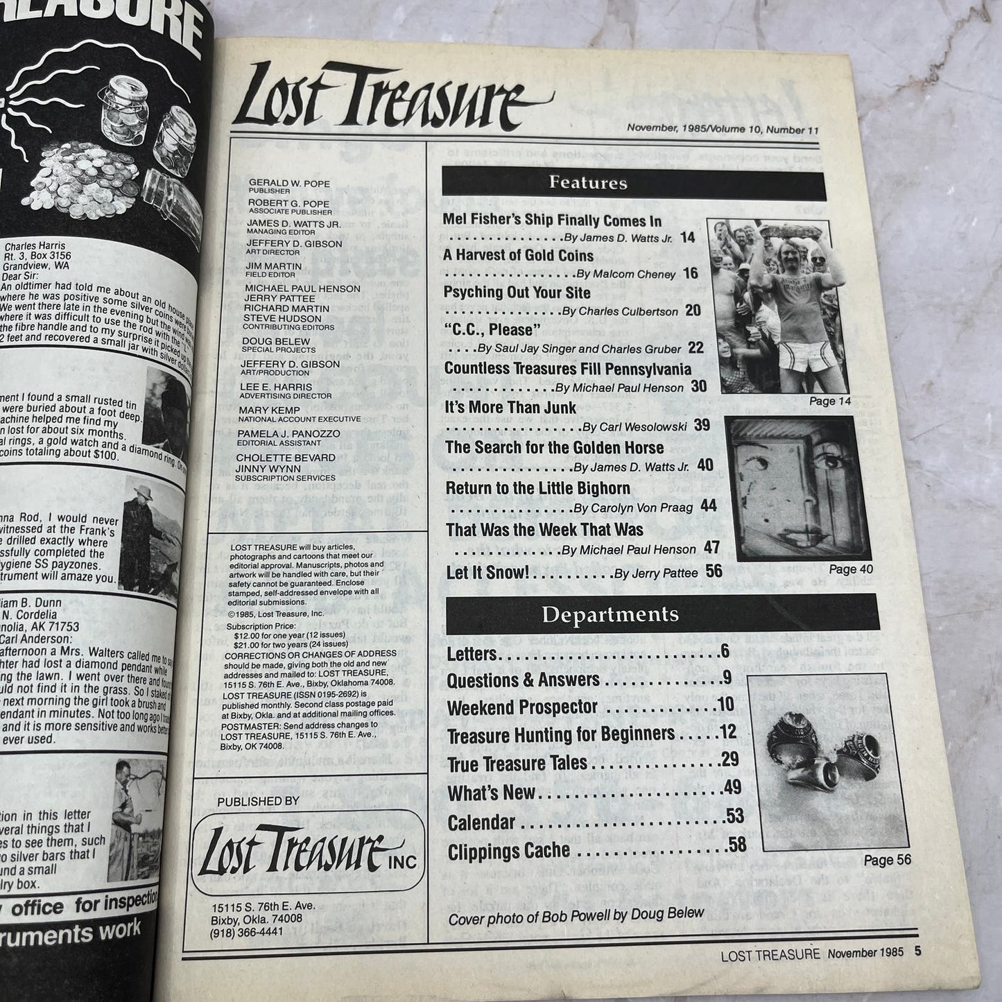1985 Nov - Lost Treasure Magazine - Treasure Hunting Gold Prospecting M15