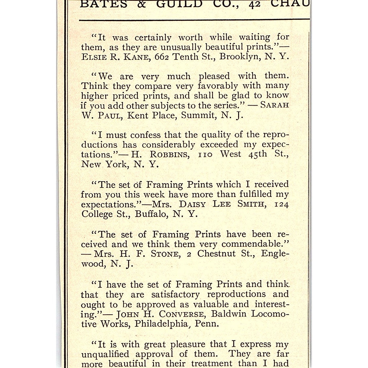 Braun's Carbon Print Braun, Clement & Co New York - 1908 Ad AF4-8