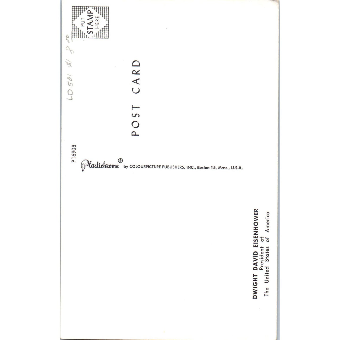 President Dwight Eisenhower Portrait Vintage Postcard PC17