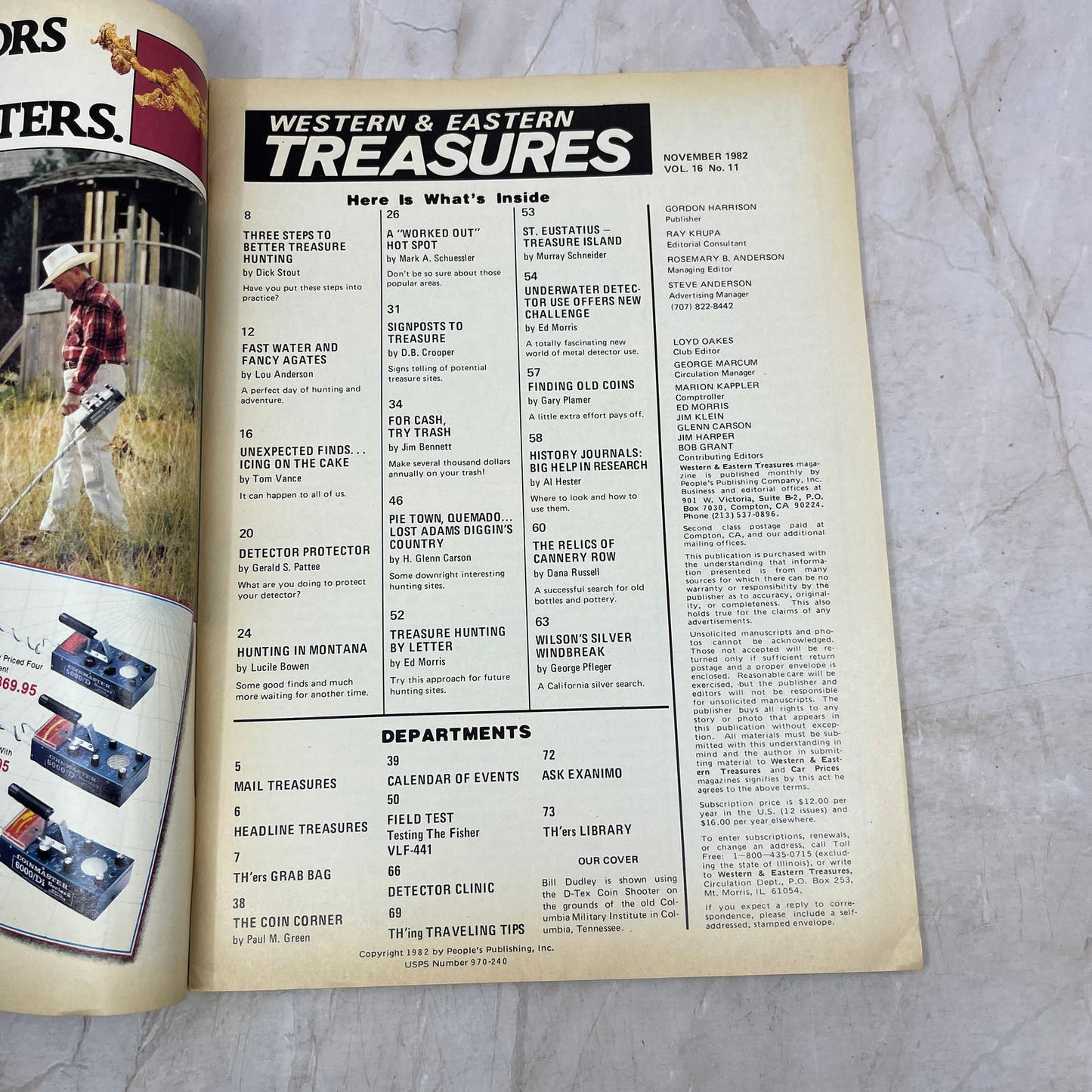 1982 Nov - Western & Eastern Treasures Magazine - Treasure Hunting Gold M13