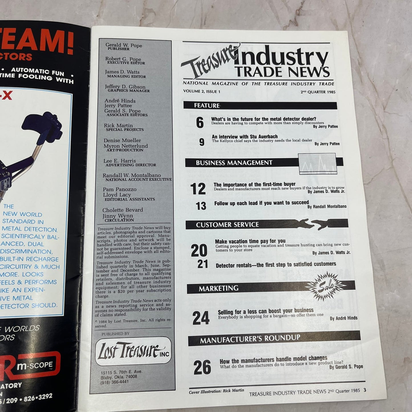 1985 2nd Quarter - Treasure Industry Trade News Magazine - Treasure Hunting M18