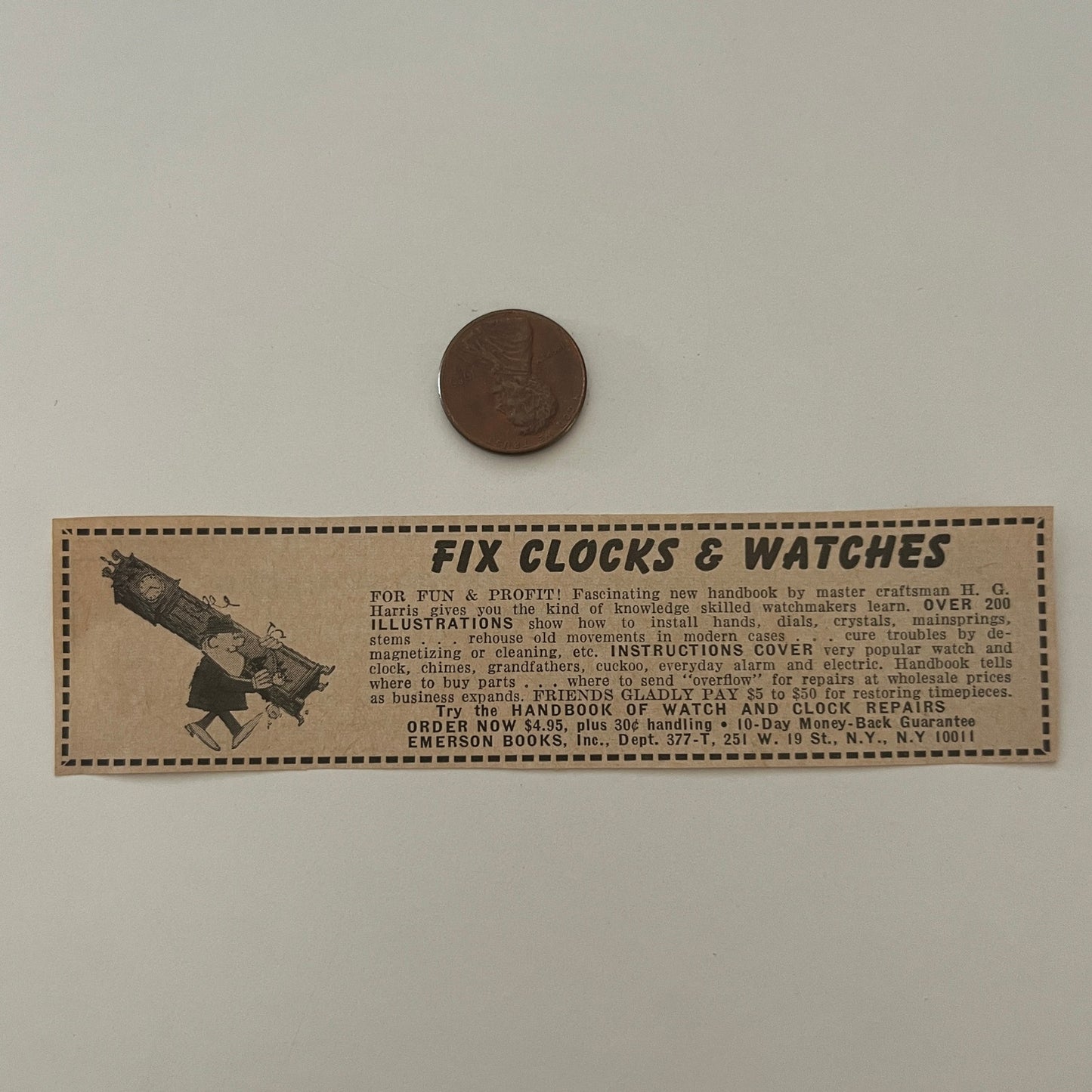 Emerson Books, Inc. Fix Clocks & Watches New York NY 1971 Magazine Ad SAG4-H1