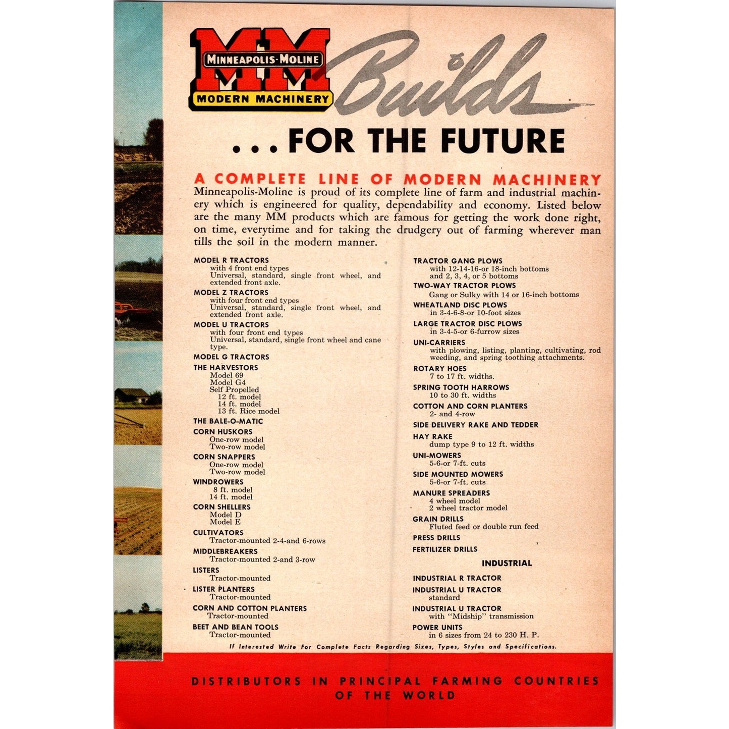 1949 Minneapolis-Moline Modern Machinery Farm Equipment 2 Page Ad I16