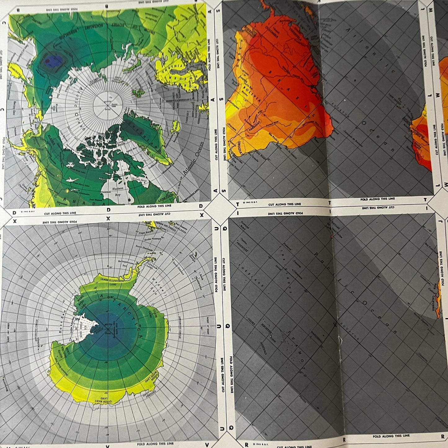 Life Presents R. Buckminster Fuller's Dymaxion World 3D World Map V1-8