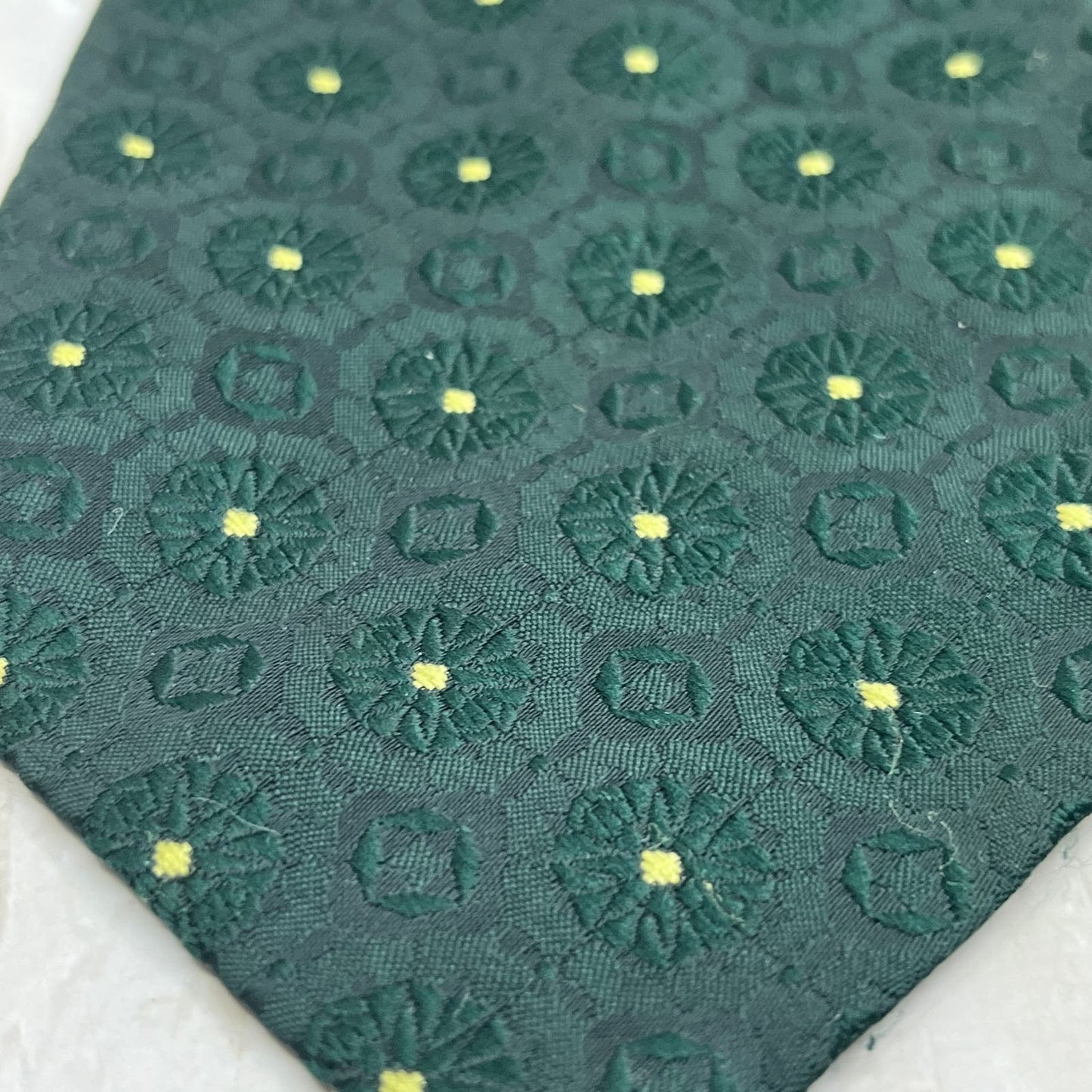 Retro Men's Del Sato Beau Brummell Polyester Green Necktie Tie TJ4-T2