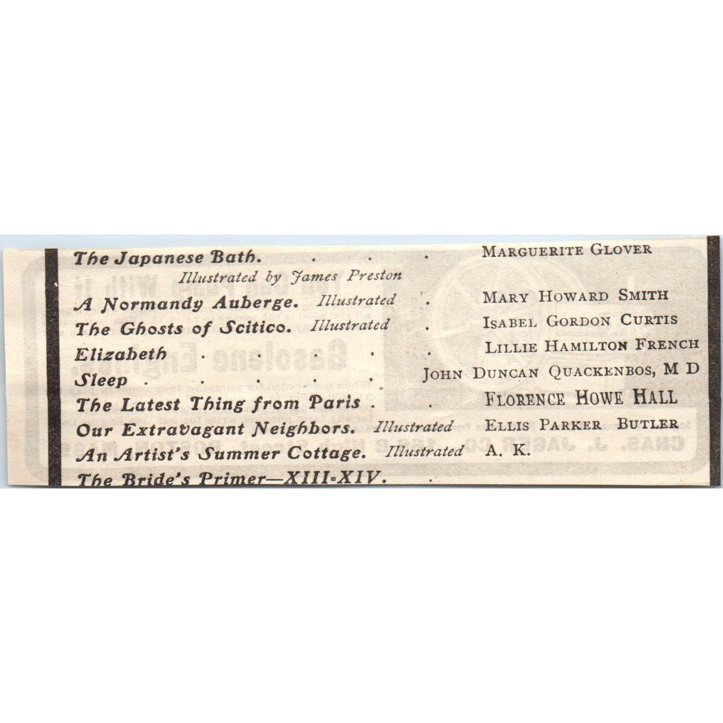 Gasoline Engines Chas. J. Jager Co Boston MA 1905 Magazine Ad AF1-NH1