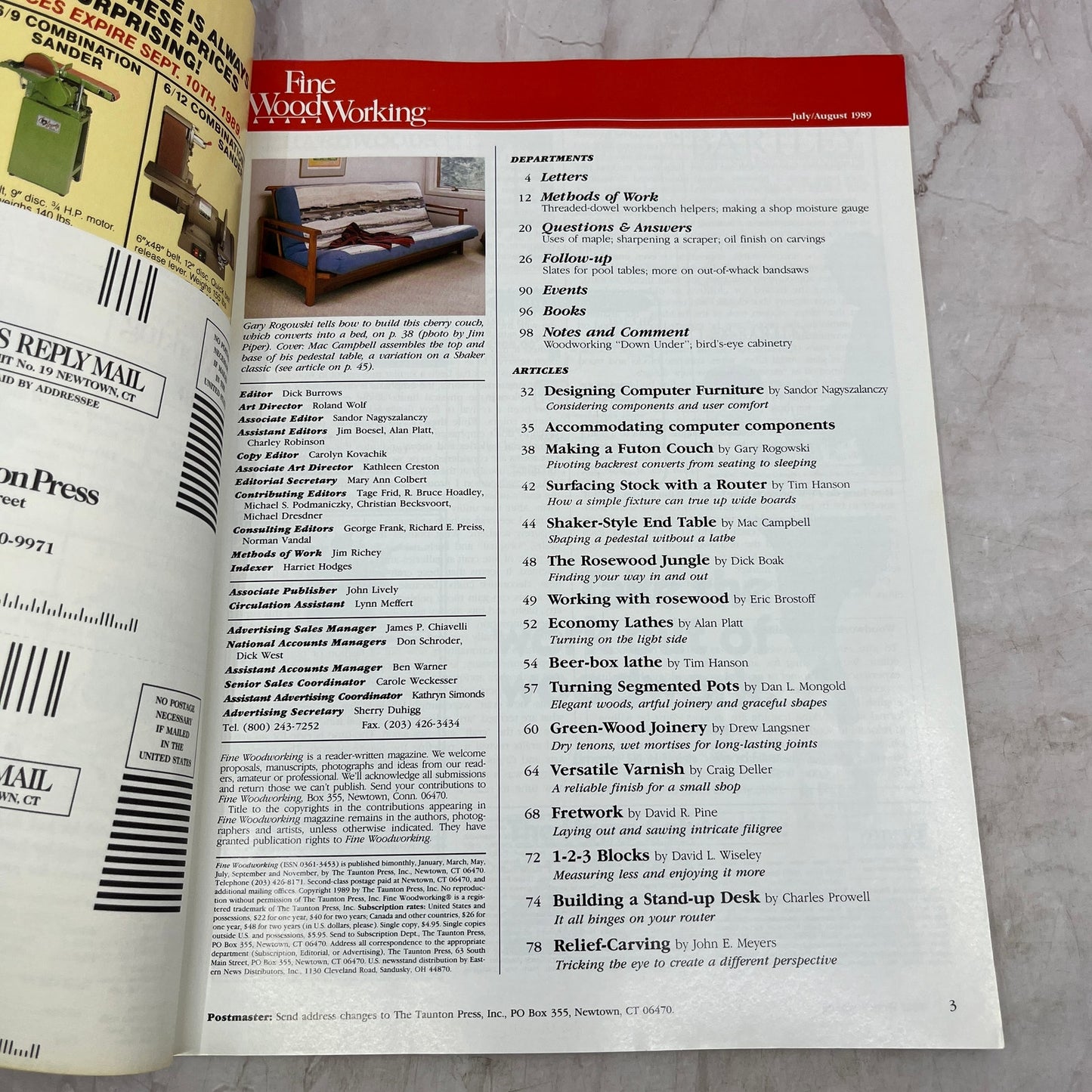 Building a Pedestal Table - Jul/Aug 1989 No 77 Fine Woodworking Magazine M34