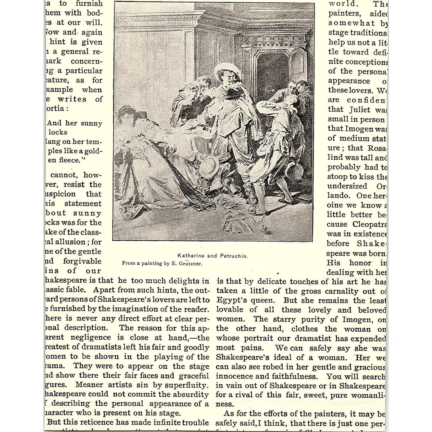 Portia and Bassanio by Ad. Schmitz 1892 Art Print AG2-9