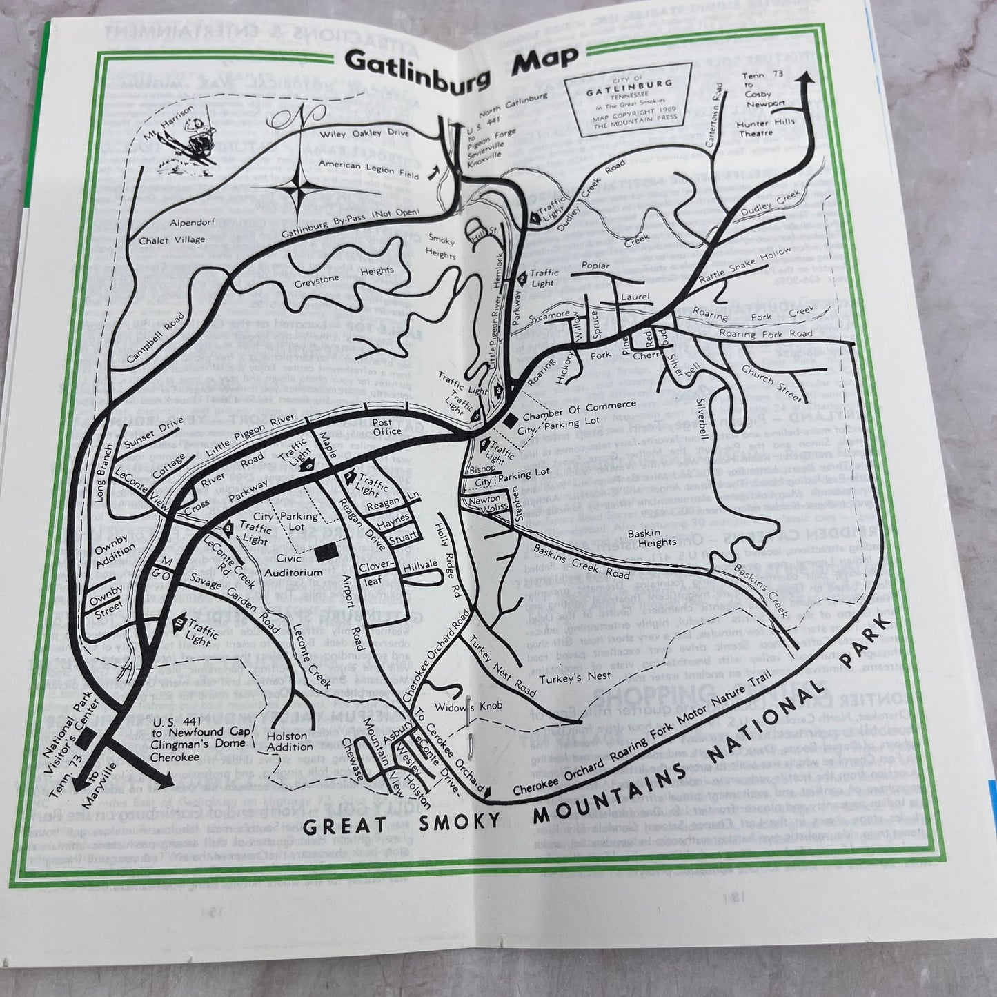 Vintage Gatlinburg TN Smoky Mountains Travel Directory Booklet Brochure TJ5-E1
