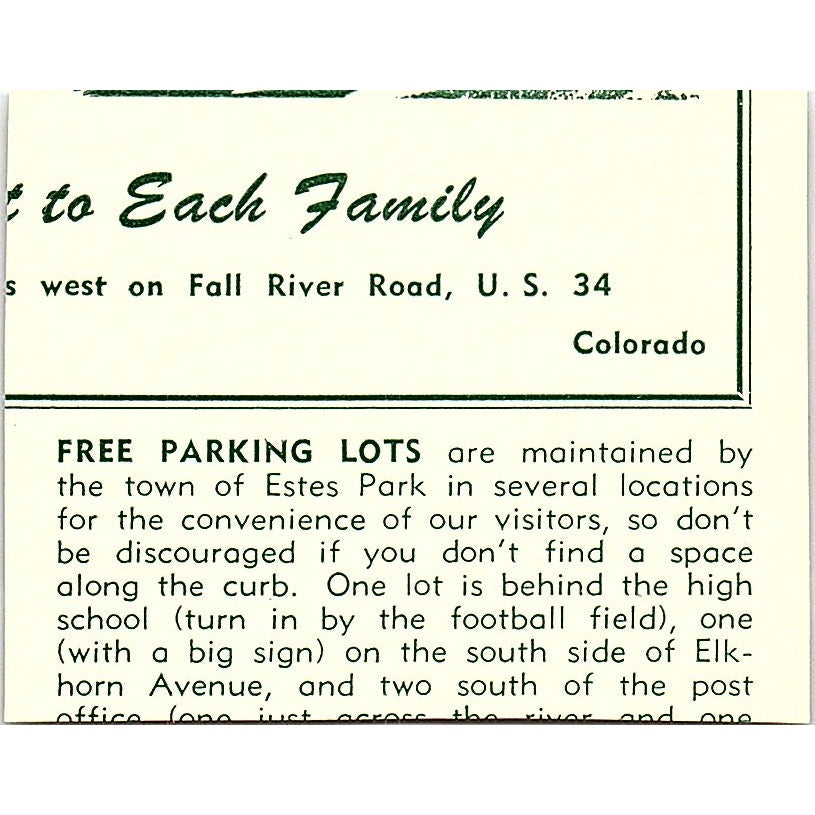 L&M Fish and Meat Market 270 Moraine Drive 1957 Estes Park CO Ad AG4-S10