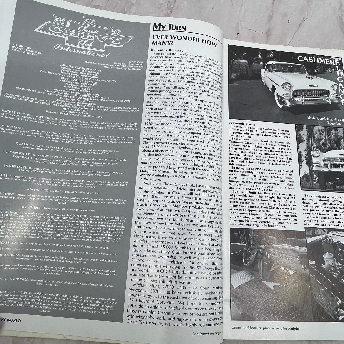 Knight Rider Classics - '55, '56, '57 Classic Chevy World Magazine Mar 1985 M30