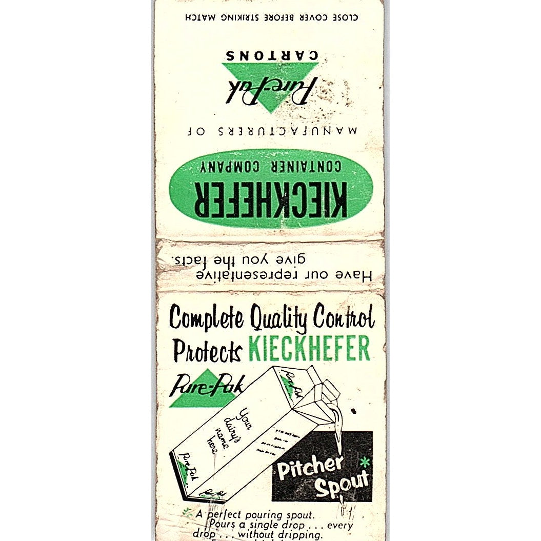 Kieckhefer Container Company Vintage Matchbook Cover SF3-Y3